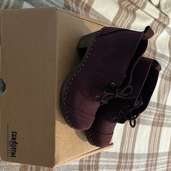 Sandgrens Chukka Cap Toe lace up clog boots - Picture 4 of 6